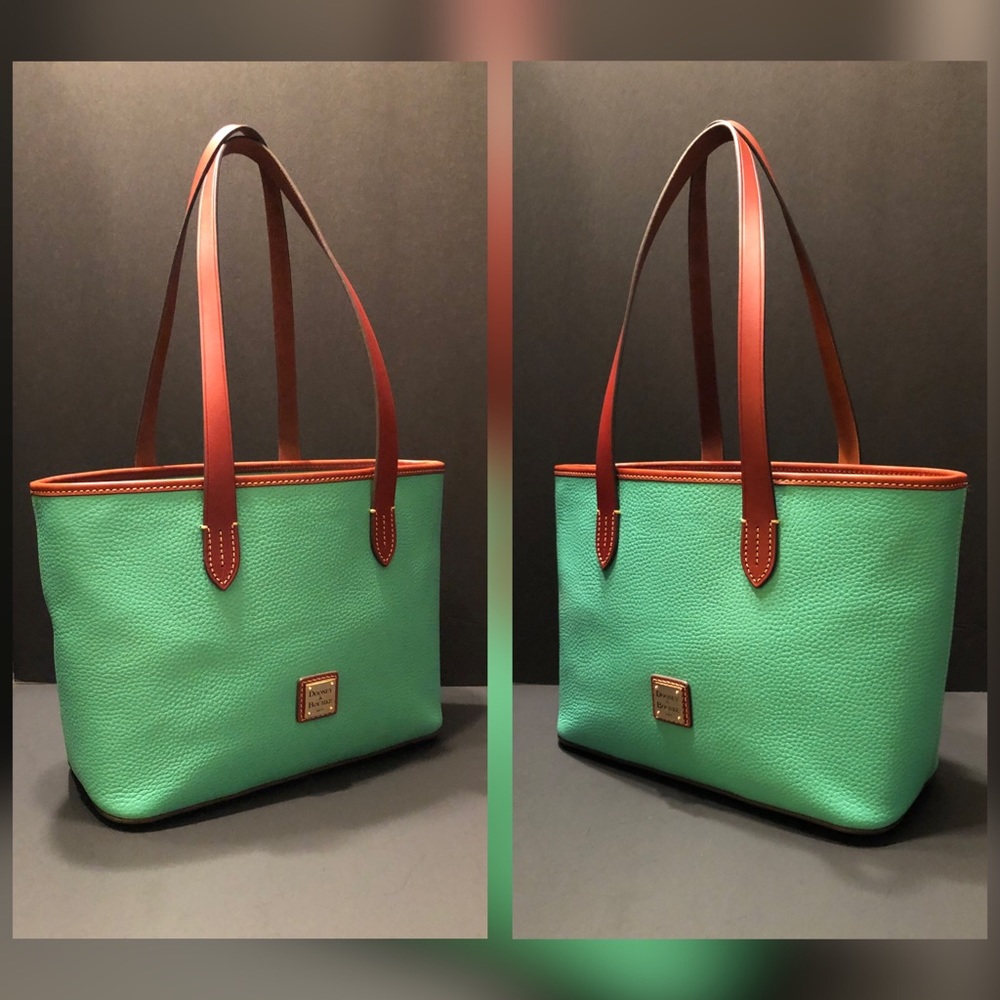 Dooney & Bourke Authentic Turquoise Shoulder Tote, New Without Tags - Picture 5 of 16
